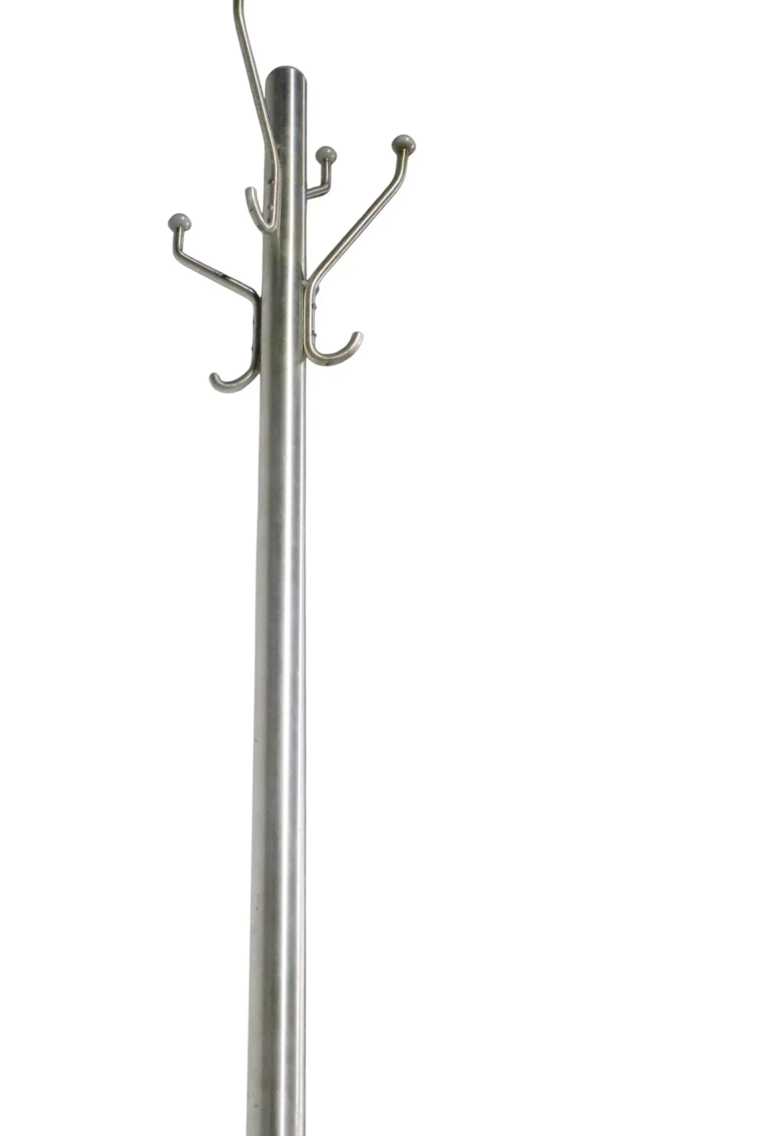 Mid 20th Century Mid Century Industrial Art Deco Aluminum Coat Hat Rack Tree Stand - 6