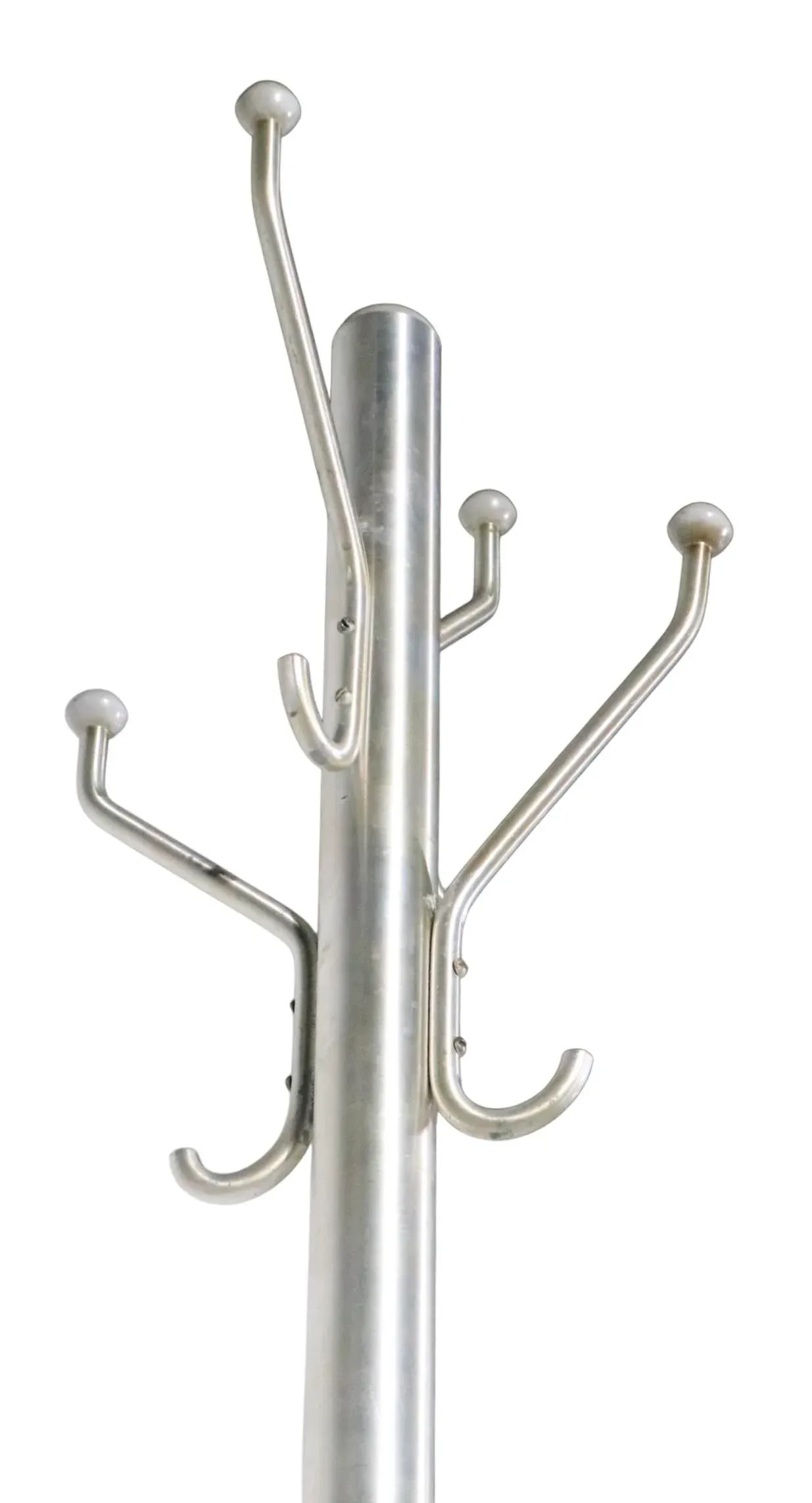 Mid 20th Century Mid Century Industrial Art Deco Aluminum Coat Hat Rack Tree Stand - 7