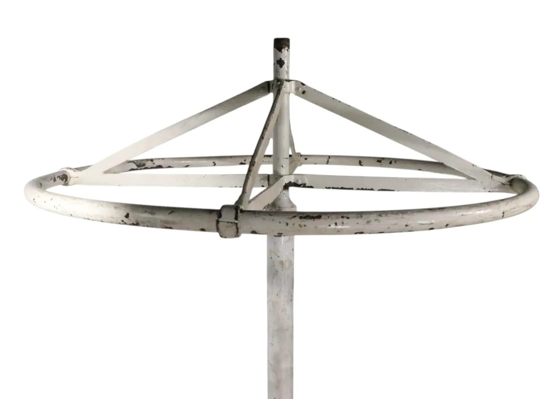 Late 19th Century Industrial Victorian Cast Iron and Steel Revolving Coat Rack Tree - 12
