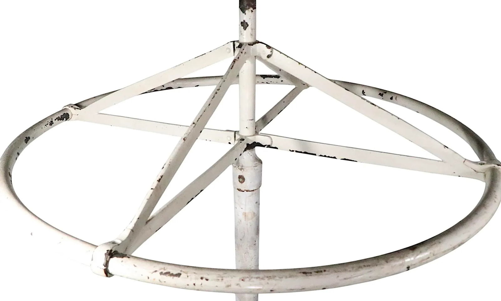 Late 19th Century Industrial Victorian Cast Iron and Steel Revolving Coat Rack Tree - 4