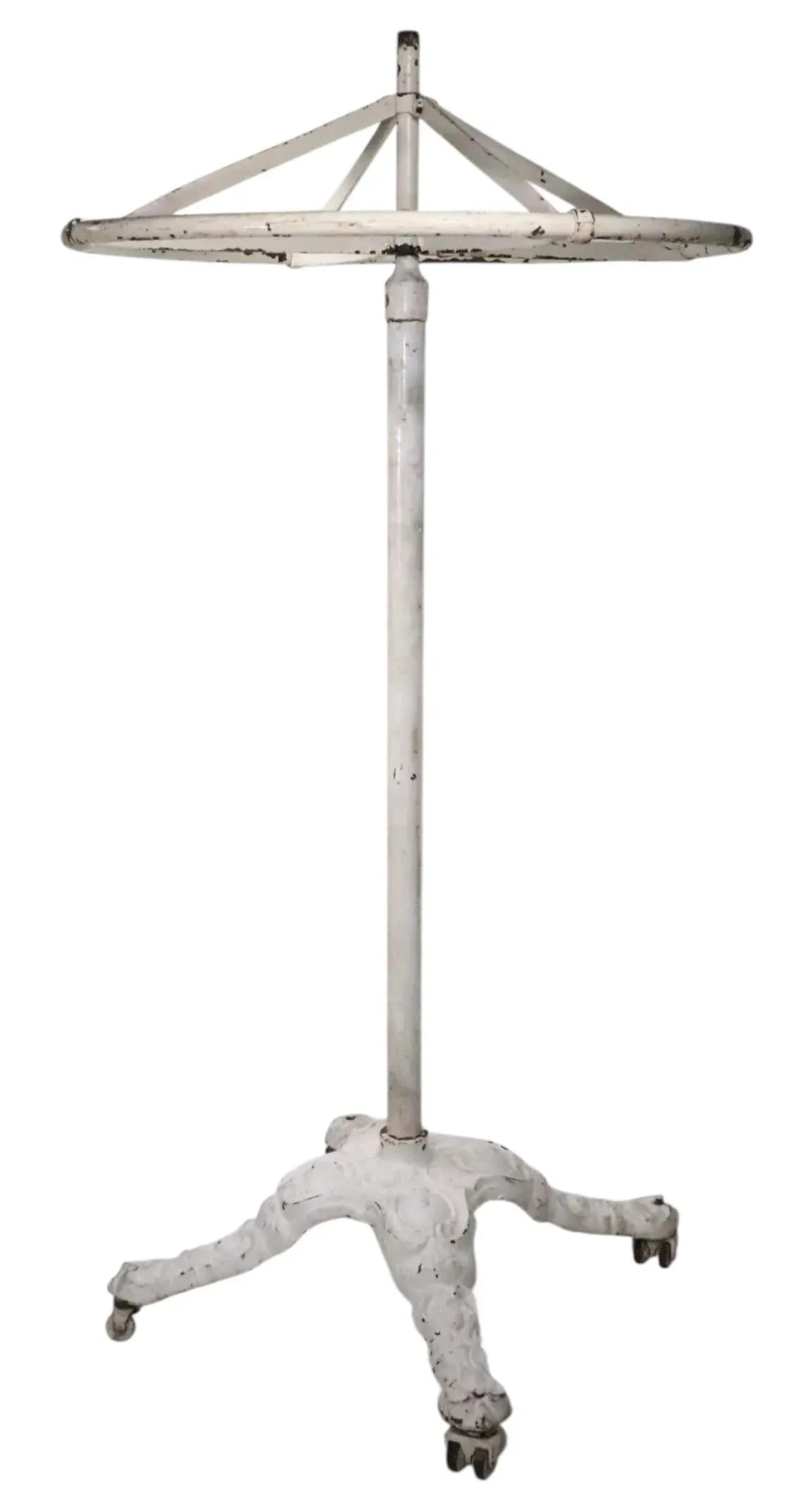 Late 19th Century Industrial Victorian Cast Iron and Steel Revolving Coat Rack Tree - 7