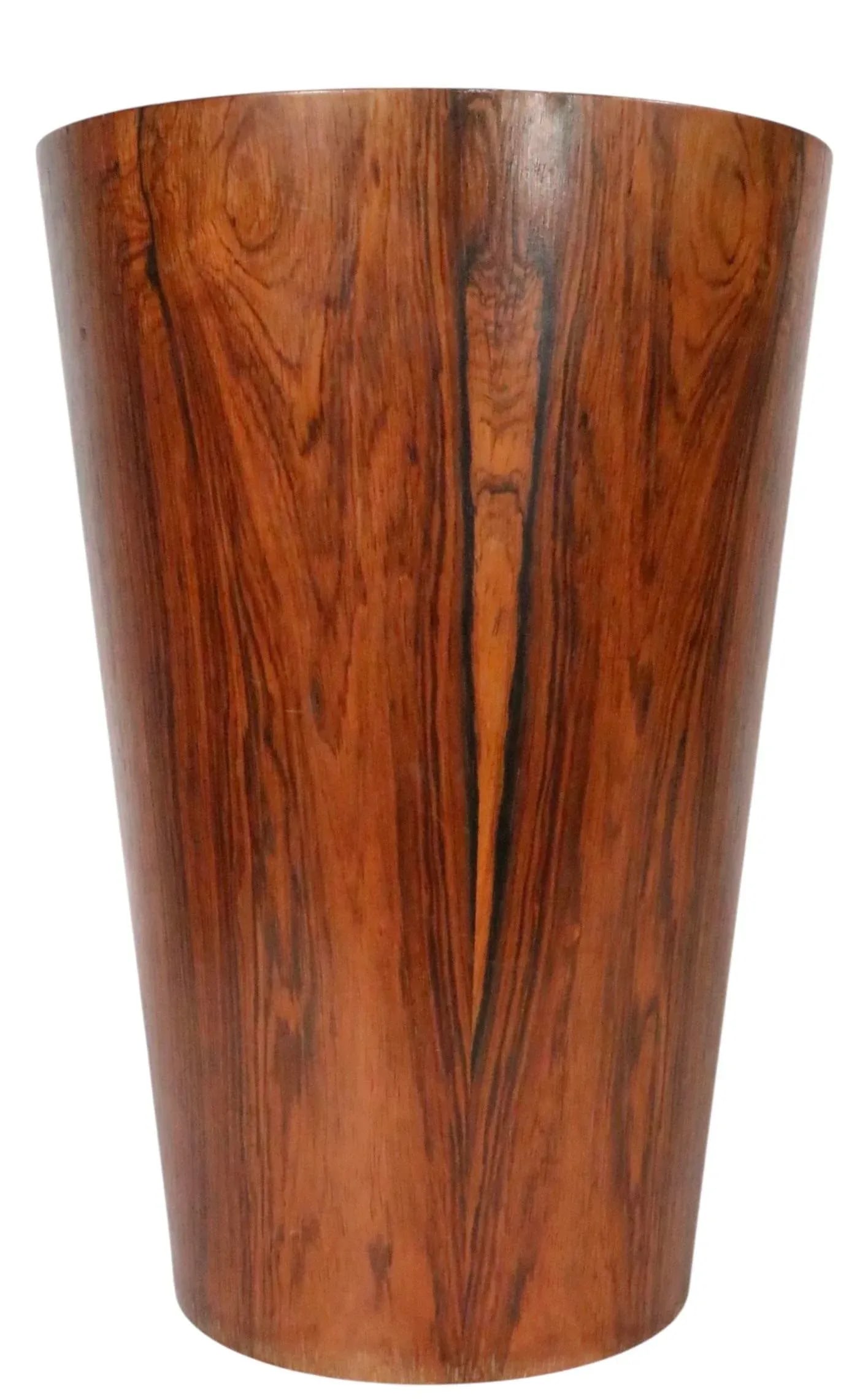 Rosewood Mid Century Wastebasket Made in Sweden by Martin Aberg for Rainbow Servex 1960's - 10