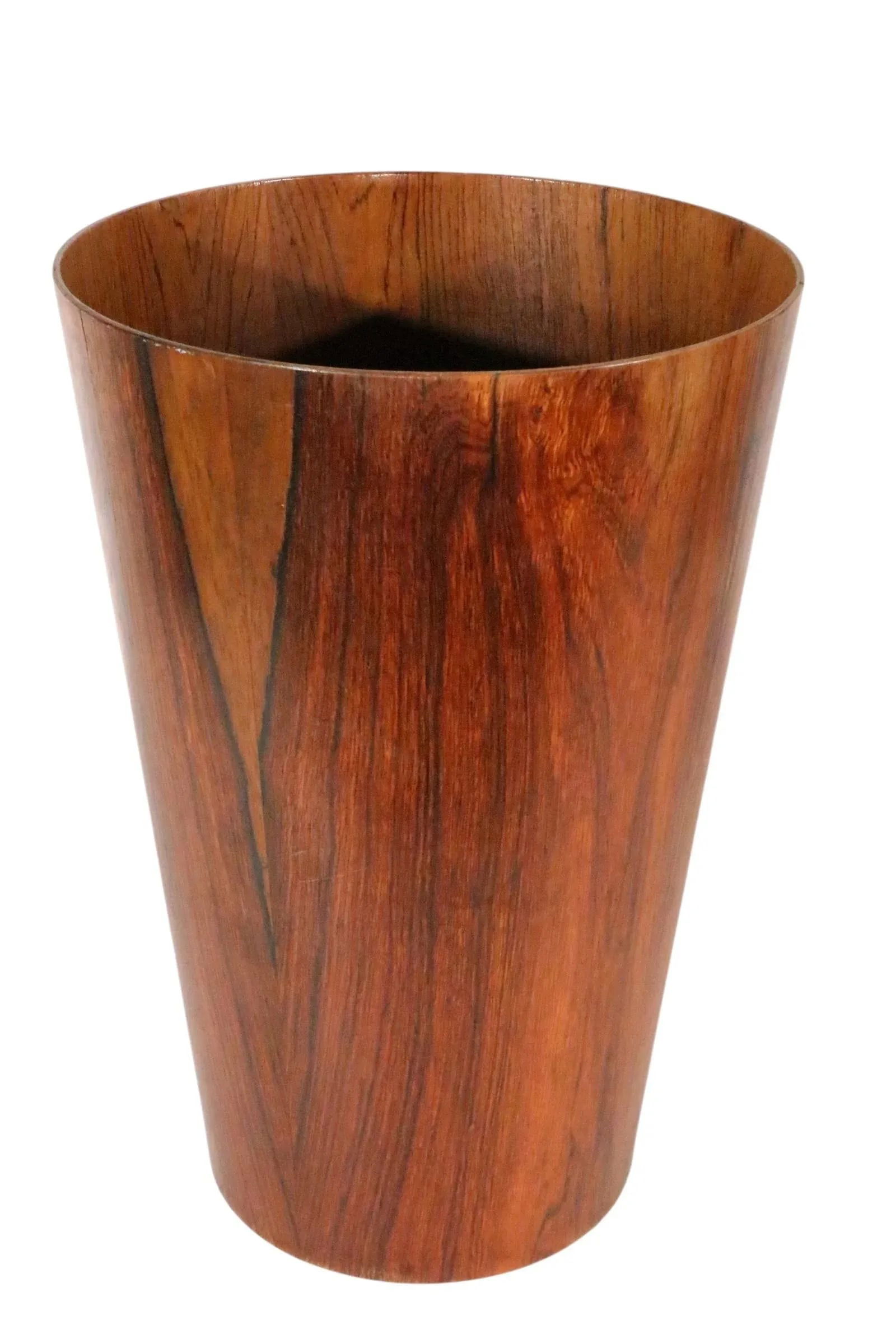 Rosewood Mid Century Wastebasket Made in Sweden by Martin Aberg for Rainbow Servex 1960's - 5