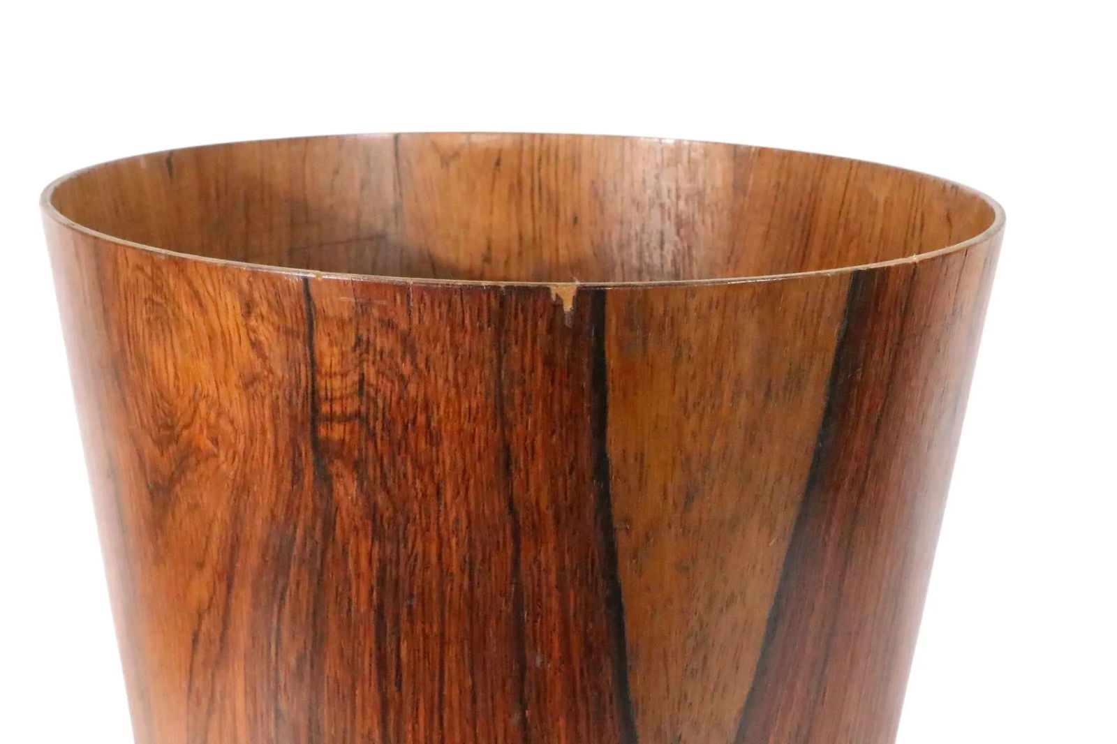 Rosewood Mid Century Wastebasket Made in Sweden by Martin Aberg for Rainbow Servex 1960's - 8