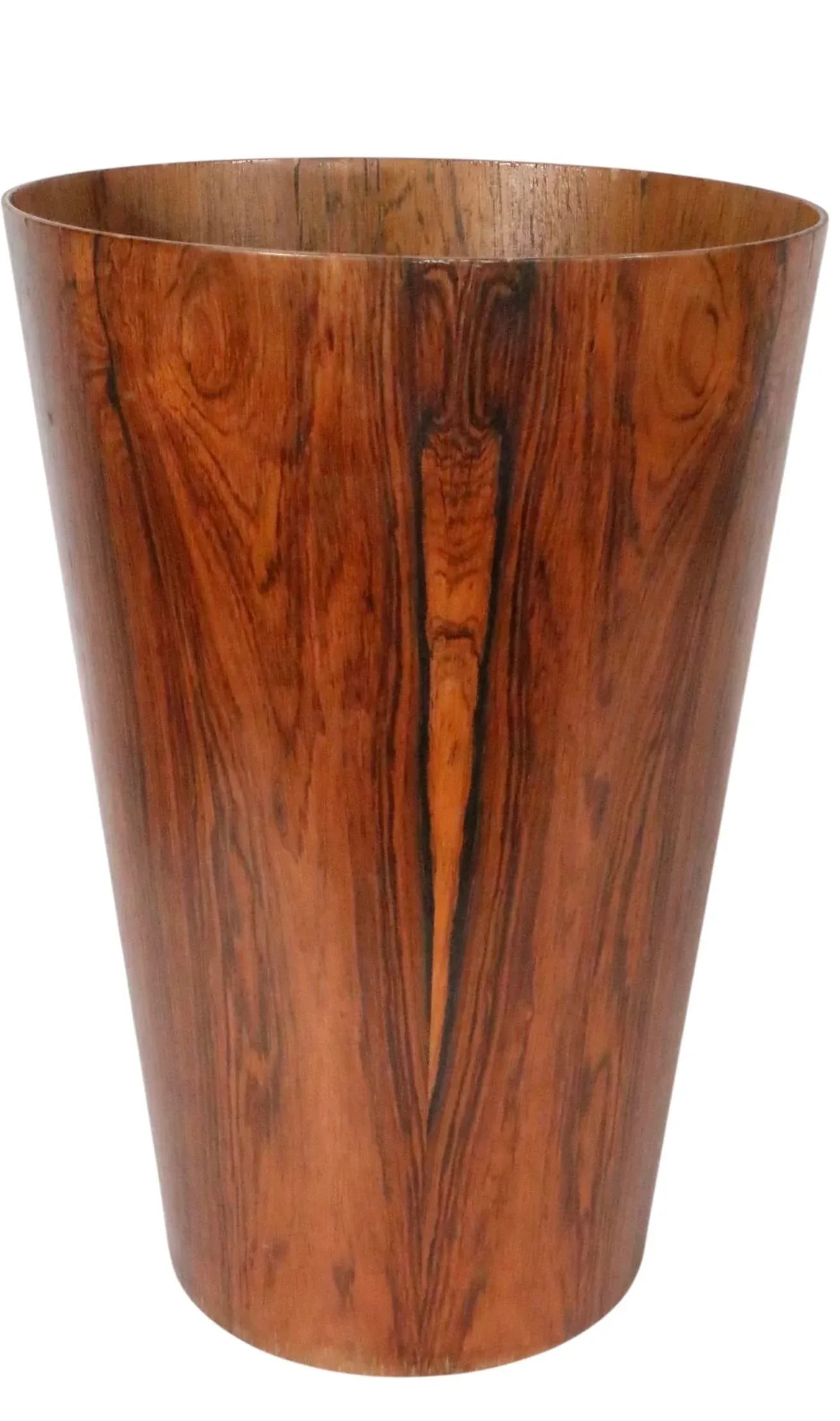 Rosewood Mid Century Wastebasket Made in Sweden by Martin Aberg for Rainbow Servex 1960's - 9