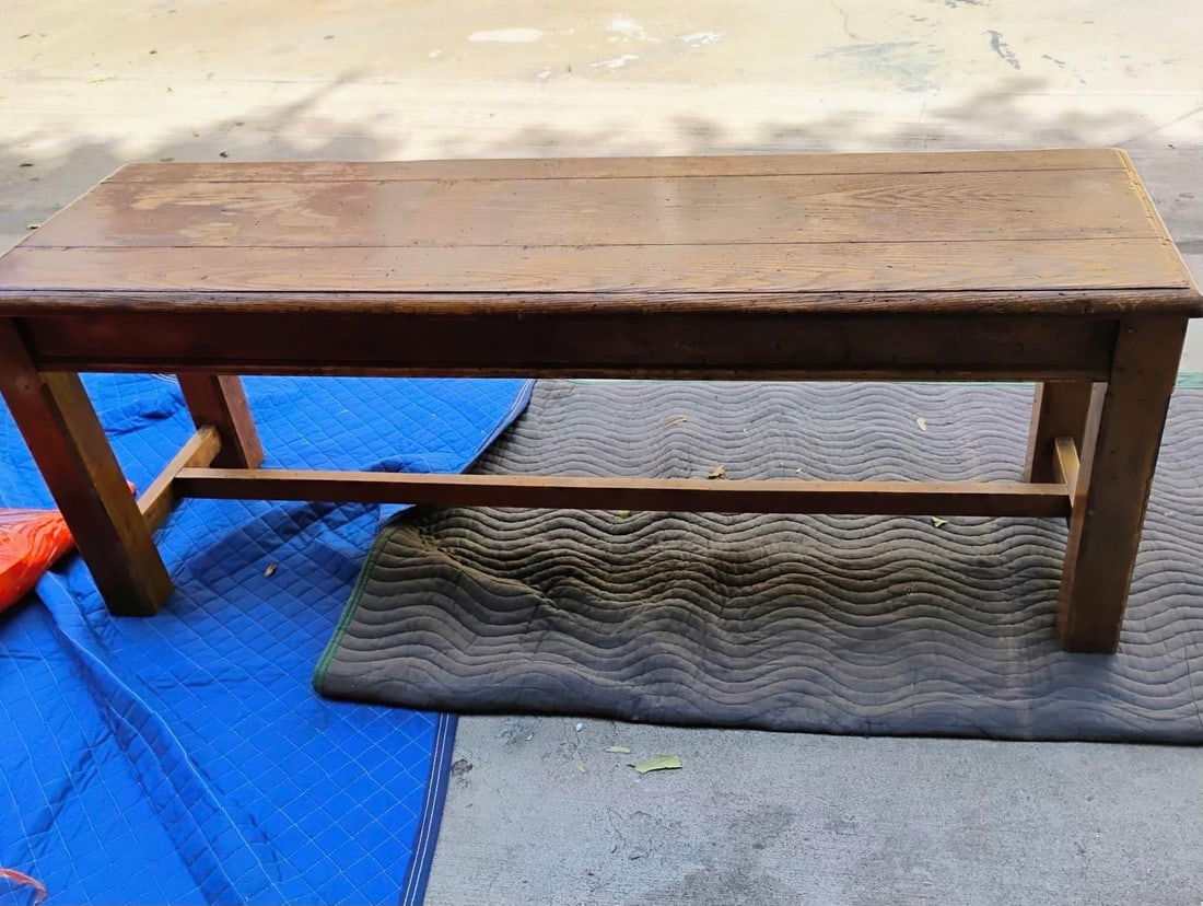 1980s Wooden Low Console Table/Bench/Children's Table - 5