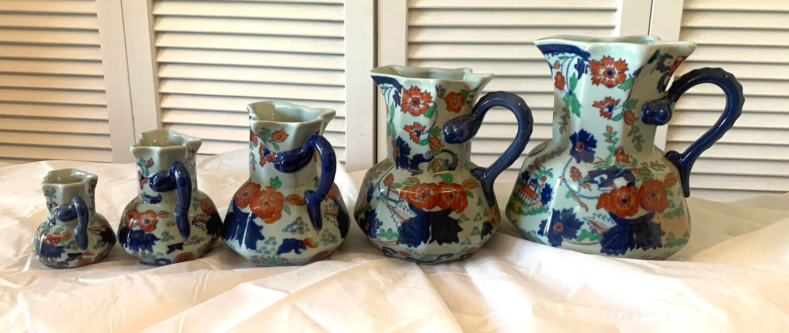 Iron Stone China Pitcher Set - 5 Pieces - 12