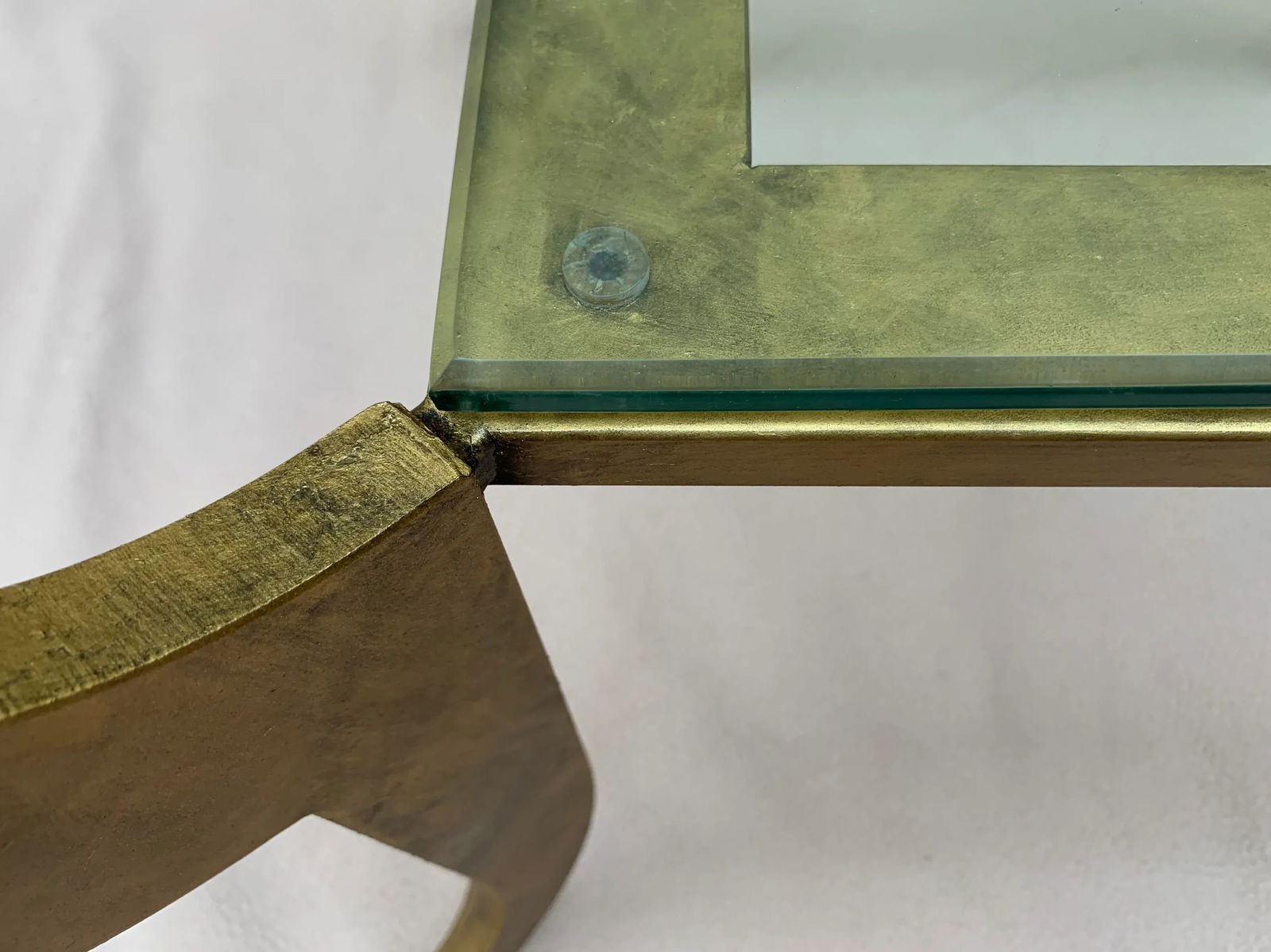 Octagon Shape Gilt Metal Center Table - 6