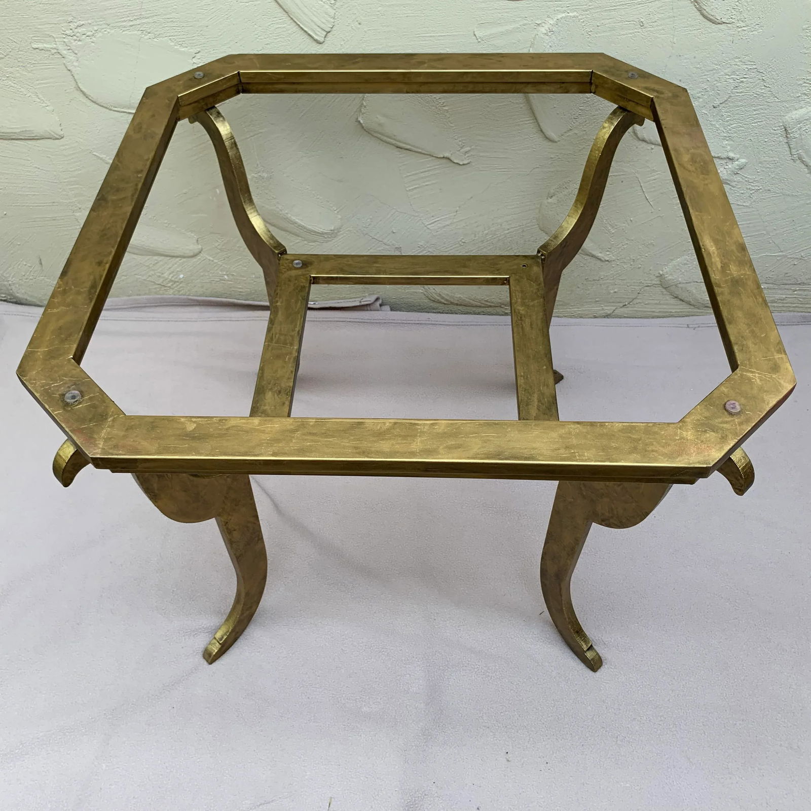 Octagon Shape Gilt Metal Center Table - 7