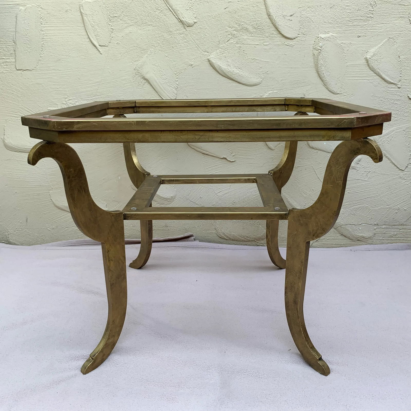 Octagon Shape Gilt Metal Center Table - 8