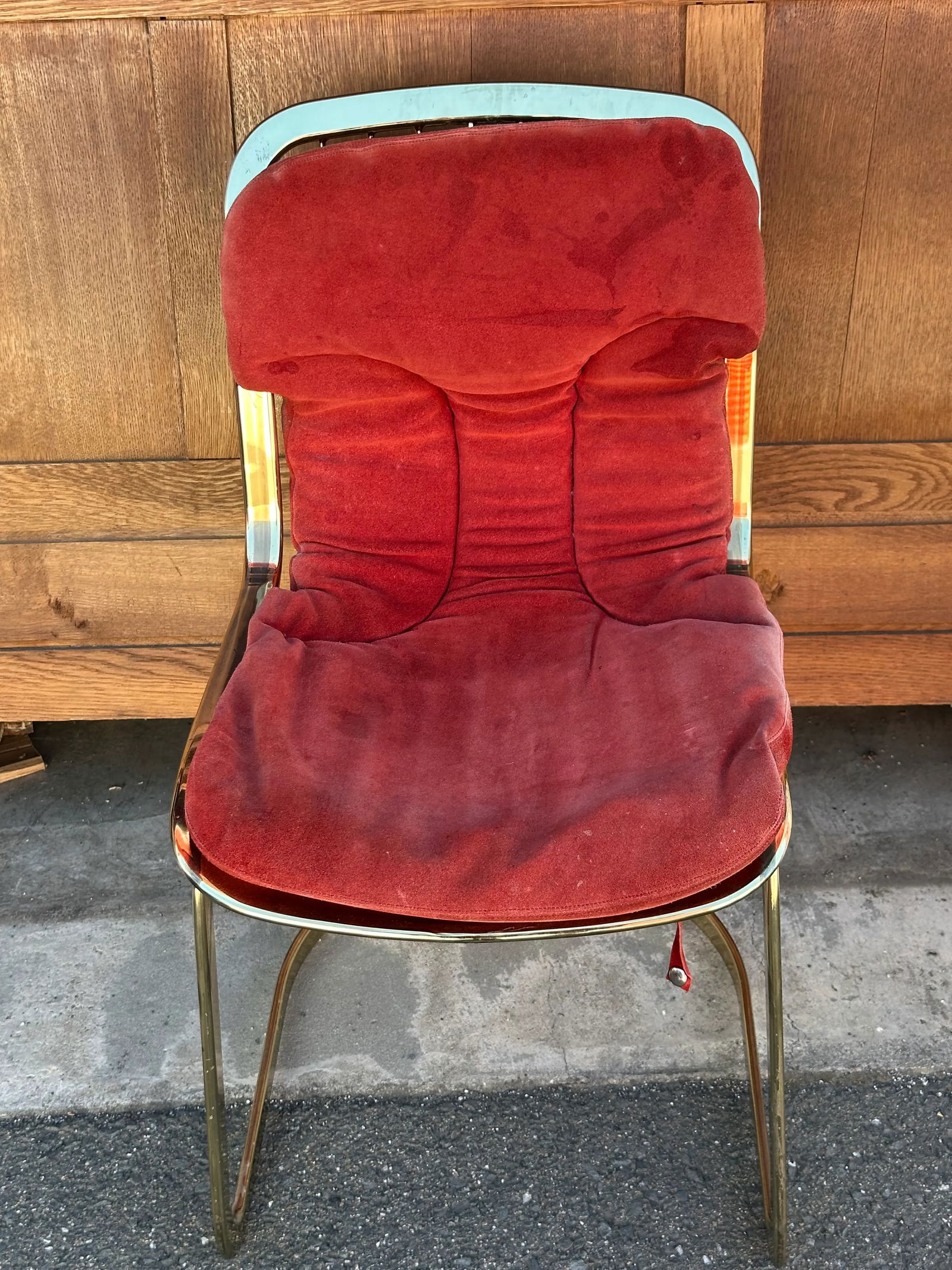 Cidue Mid Century Italian Brass Cantilever Chair - Set of 2 - 10