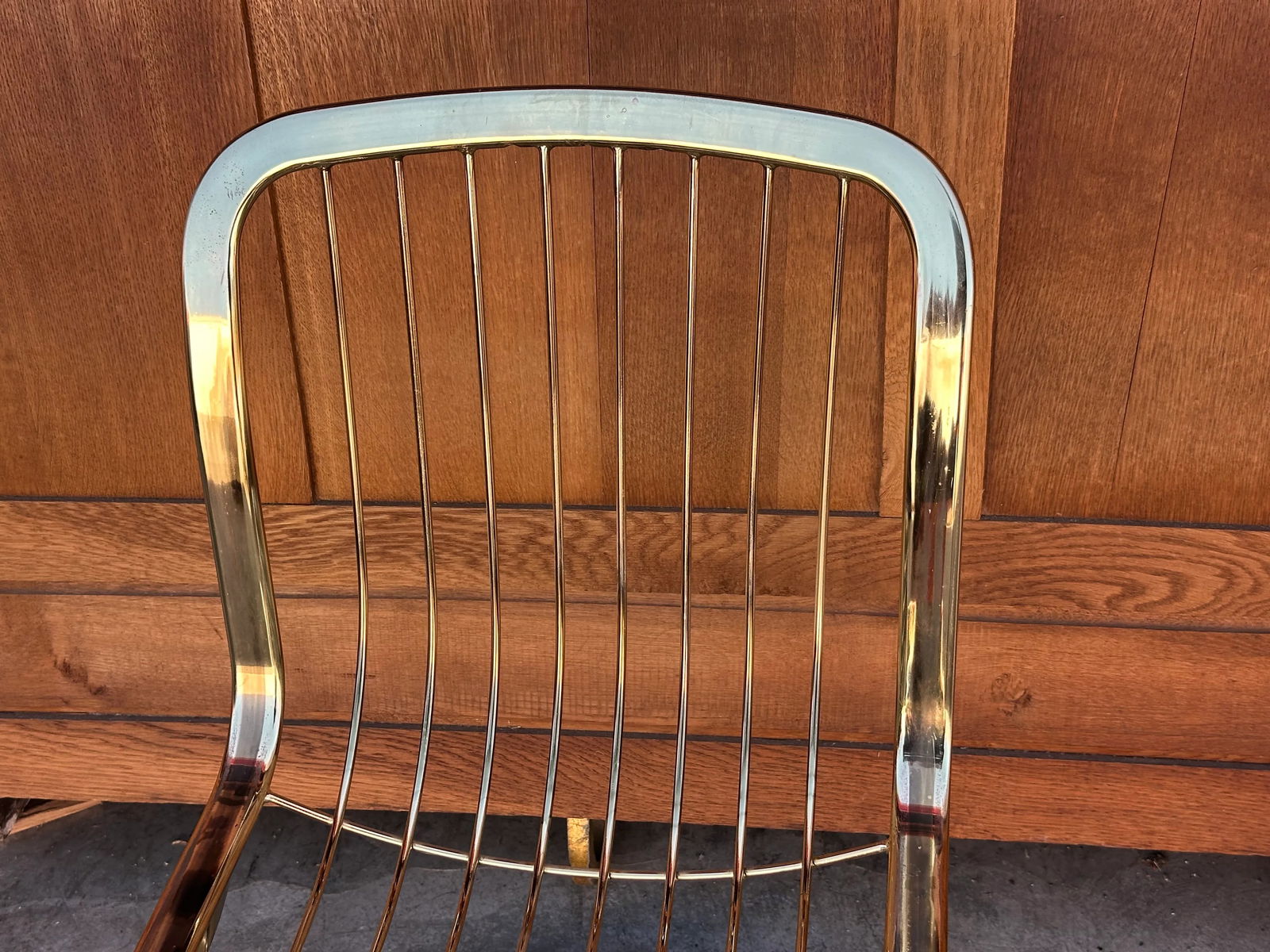 Cidue Mid Century Italian Brass Cantilever Chair - Set of 2 - 12