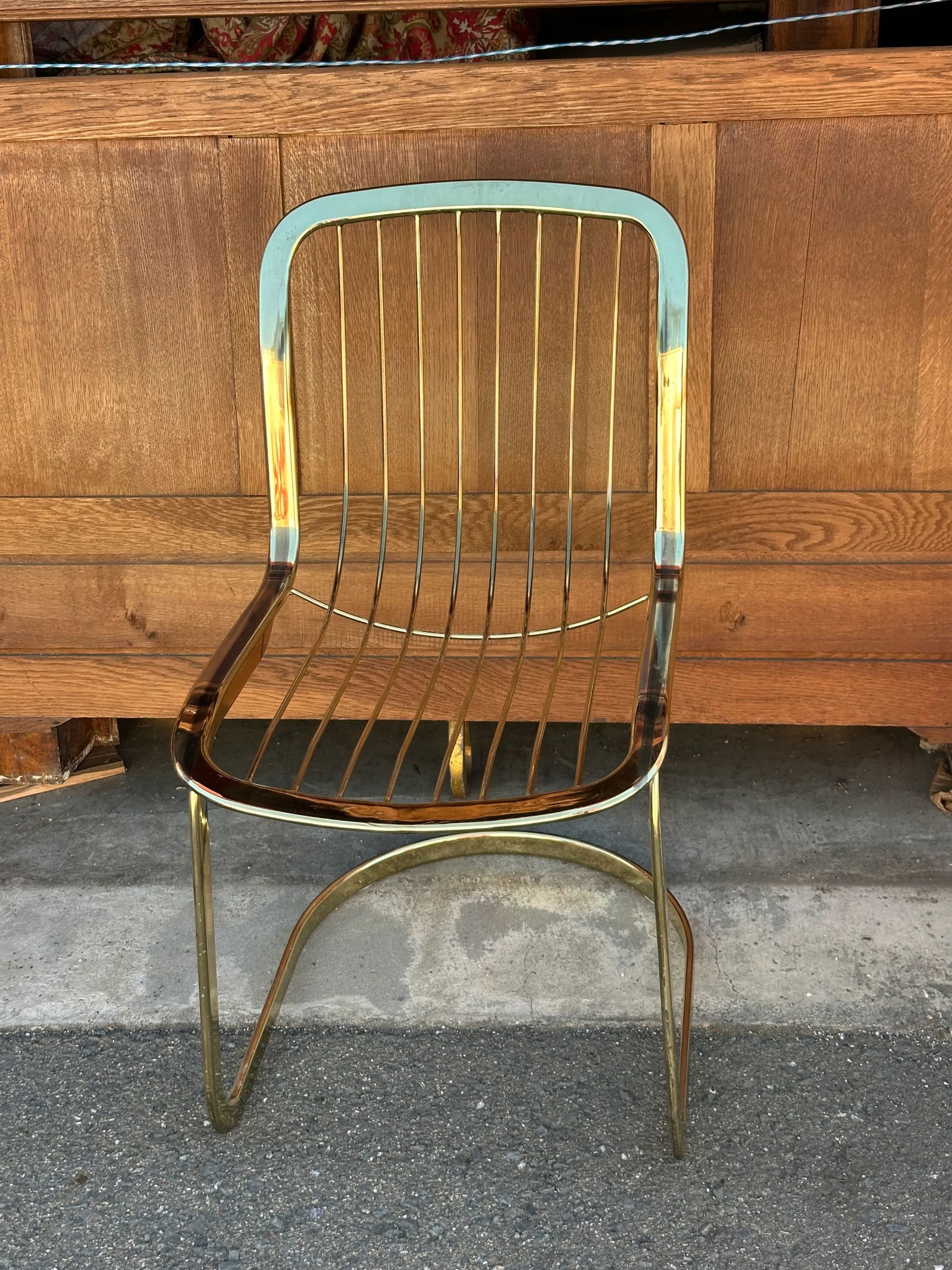 Cidue Mid Century Italian Brass Cantilever Chair - Set of 2 - 2