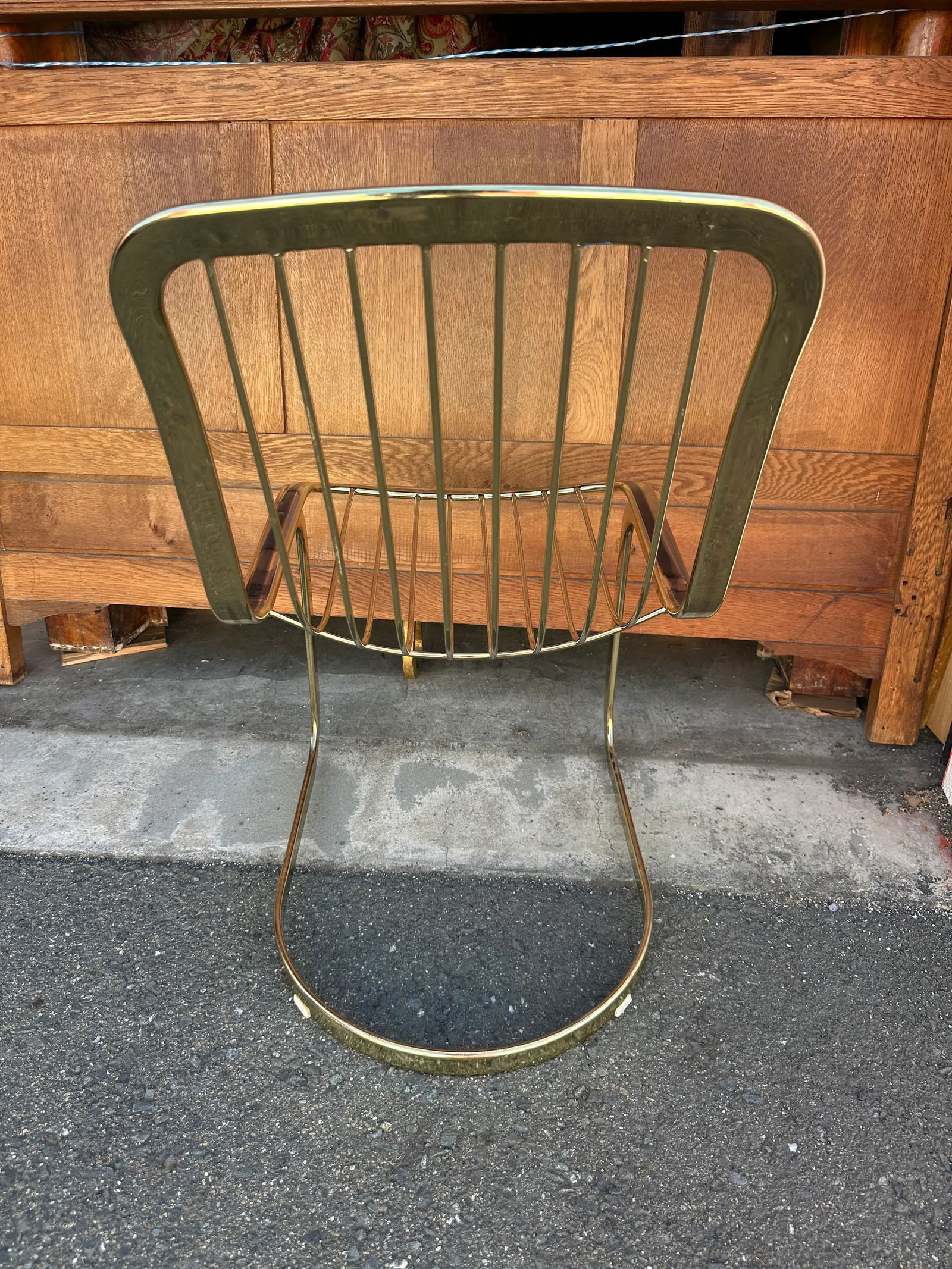 Cidue Mid Century Italian Brass Cantilever Chair - Set of 2 - 3