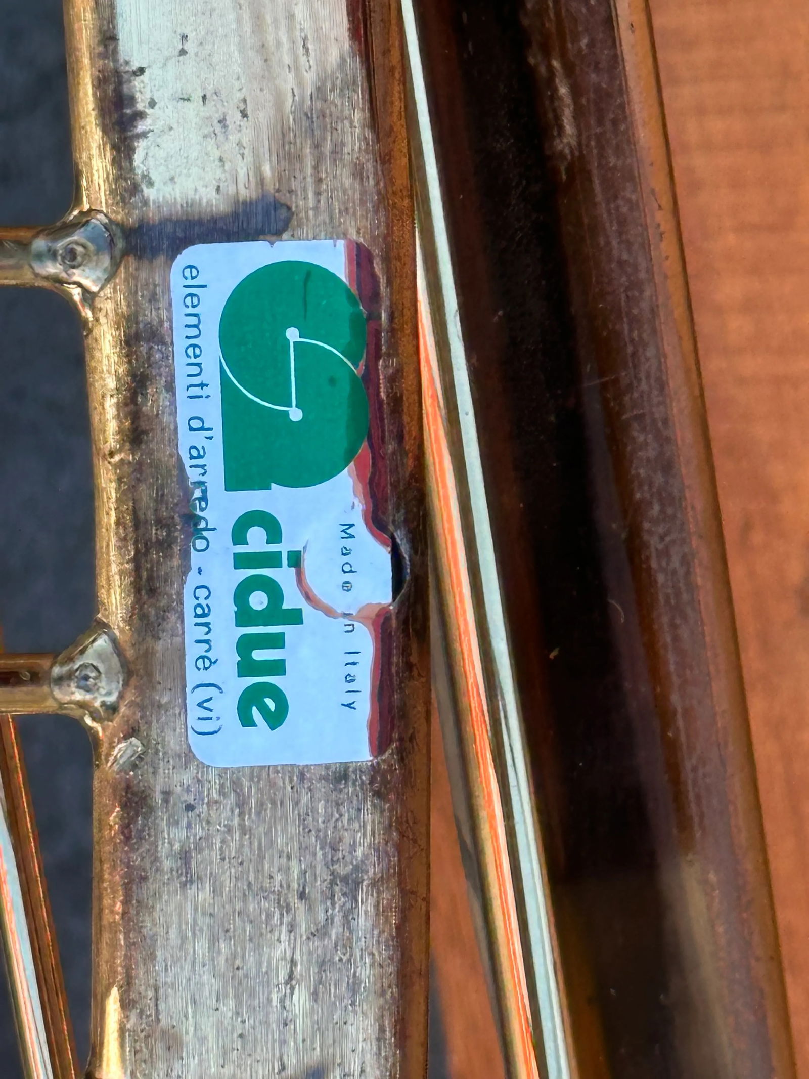 Cidue Mid Century Italian Brass Cantilever Chair - Set of 2 - 8