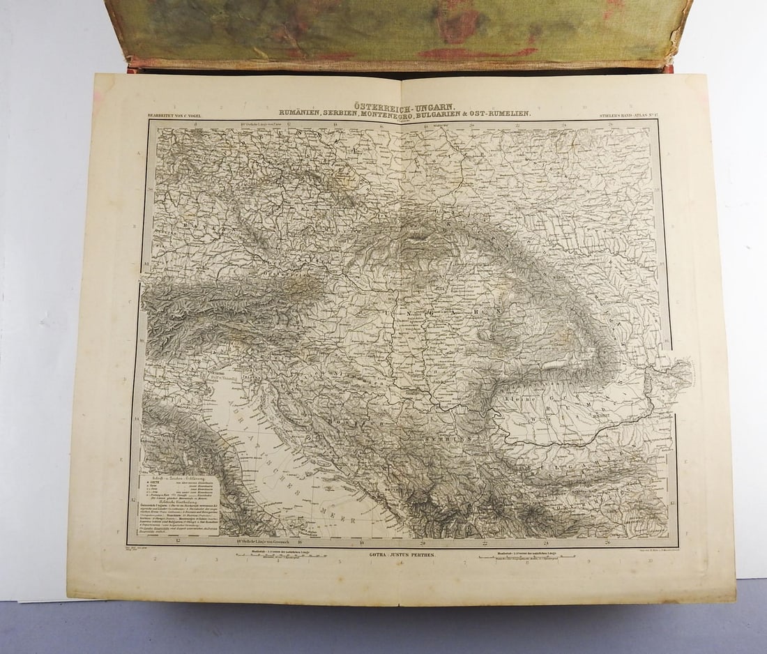 Early 20th Century Stielers Hand Atlas 100 Maps in Box - 8