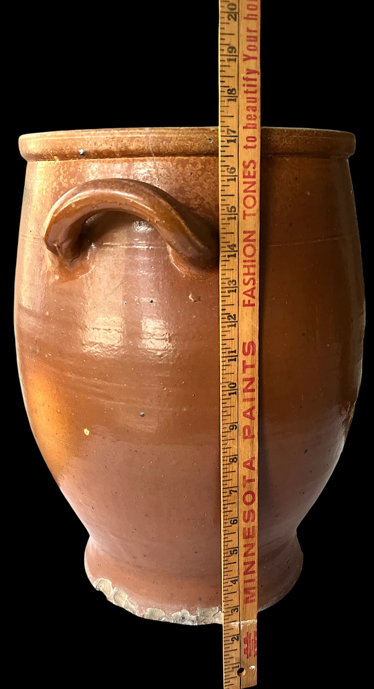 Antique 19th Century Handmade French Brown Slip Salt Glazed Terracotta Confit Pots – Set of 3 - 8