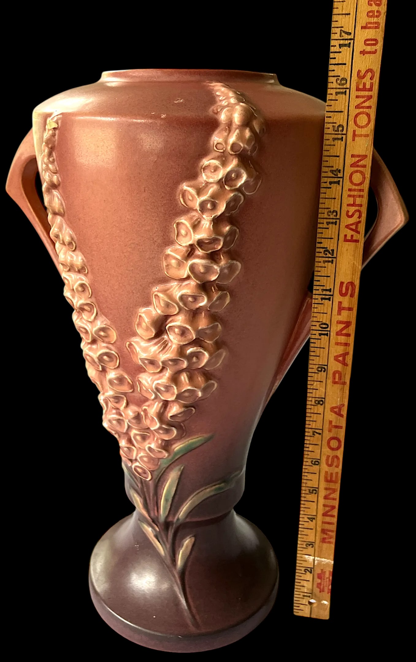 Roseville Pottery Pink Foxglove Floor Vase, Shape 55-16" Â‚Ã„Ã¬ - 6