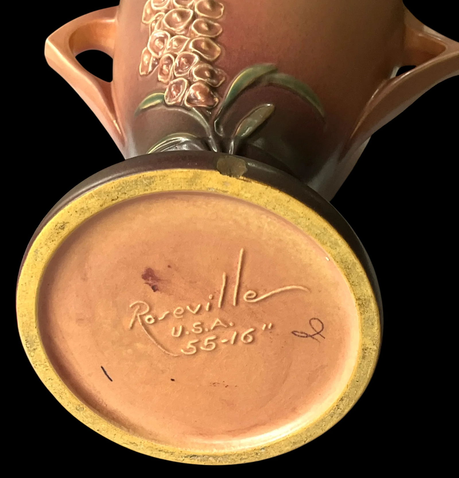 Roseville Pottery Pink Foxglove Floor Vase, Shape 55-16" Â‚Ã„Ã¬ - 7