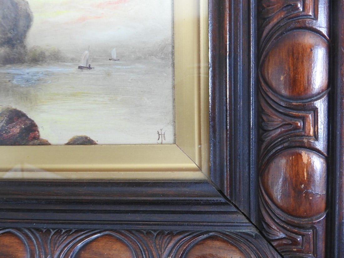 1911 Evening at Cornwall Rocky Coast Painting - 3