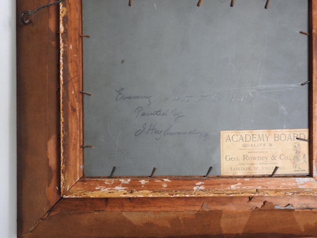 1911 Evening at Cornwall Rocky Coast Painting - 4