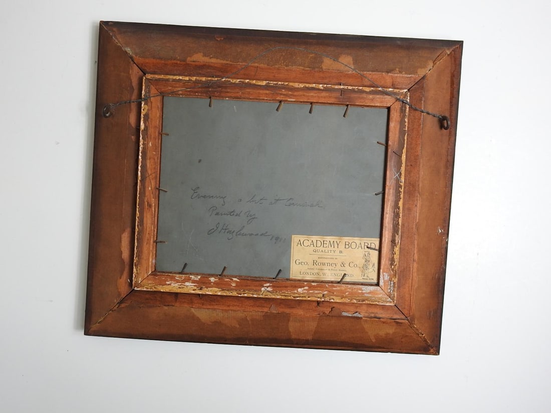 1911 Evening at Cornwall Rocky Coast Painting - 5