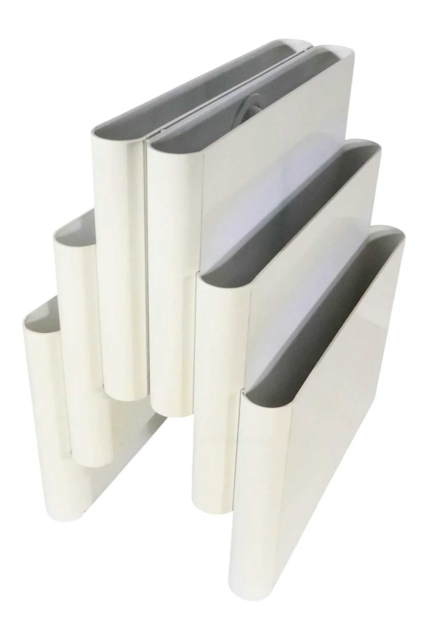 1970s Post Modern Space Age Italian Design Plastic Magazine Rack by Stoppino for Kartell - 9