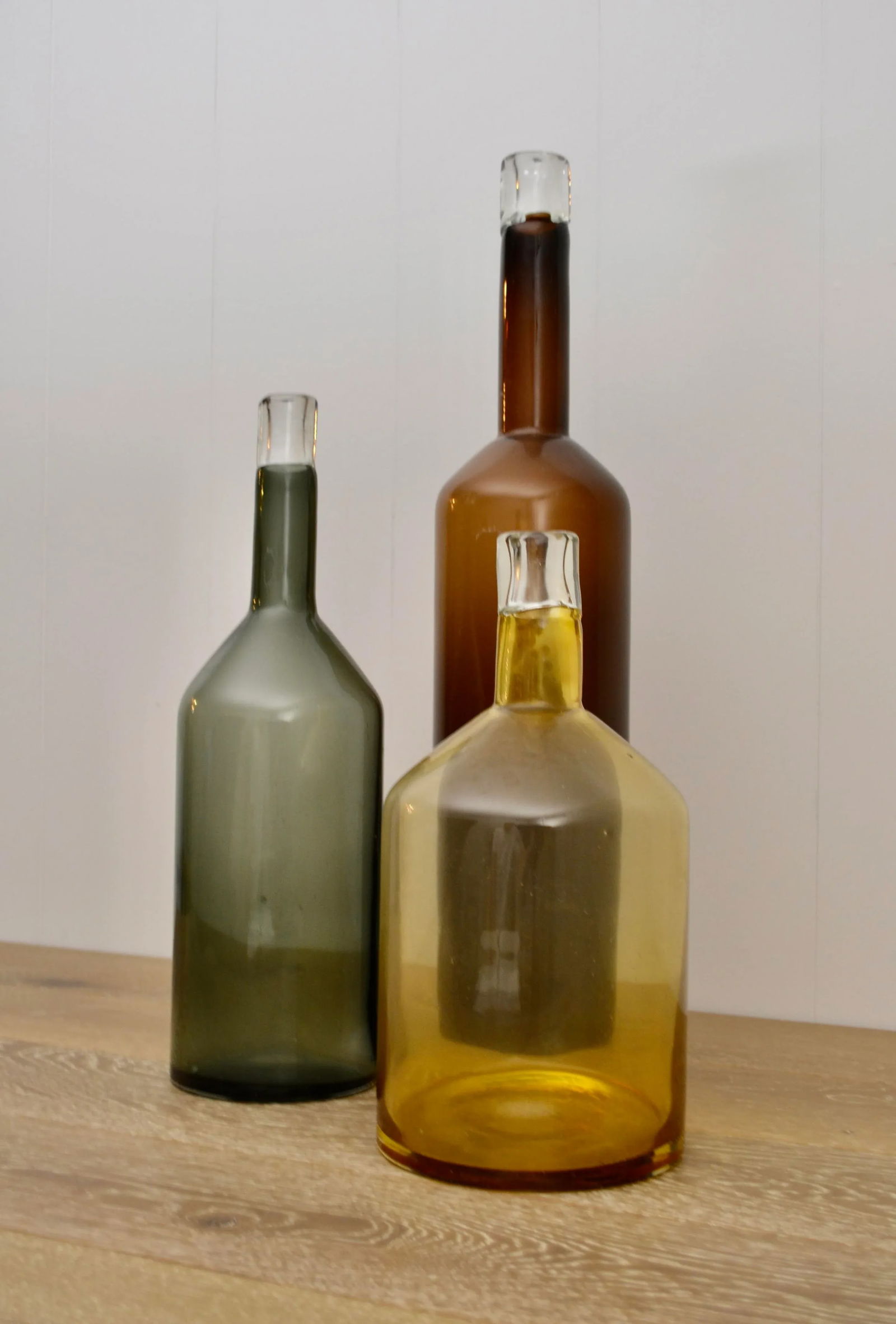 Late 20th Century Decorative Tinted Glass Display Bottles - 3