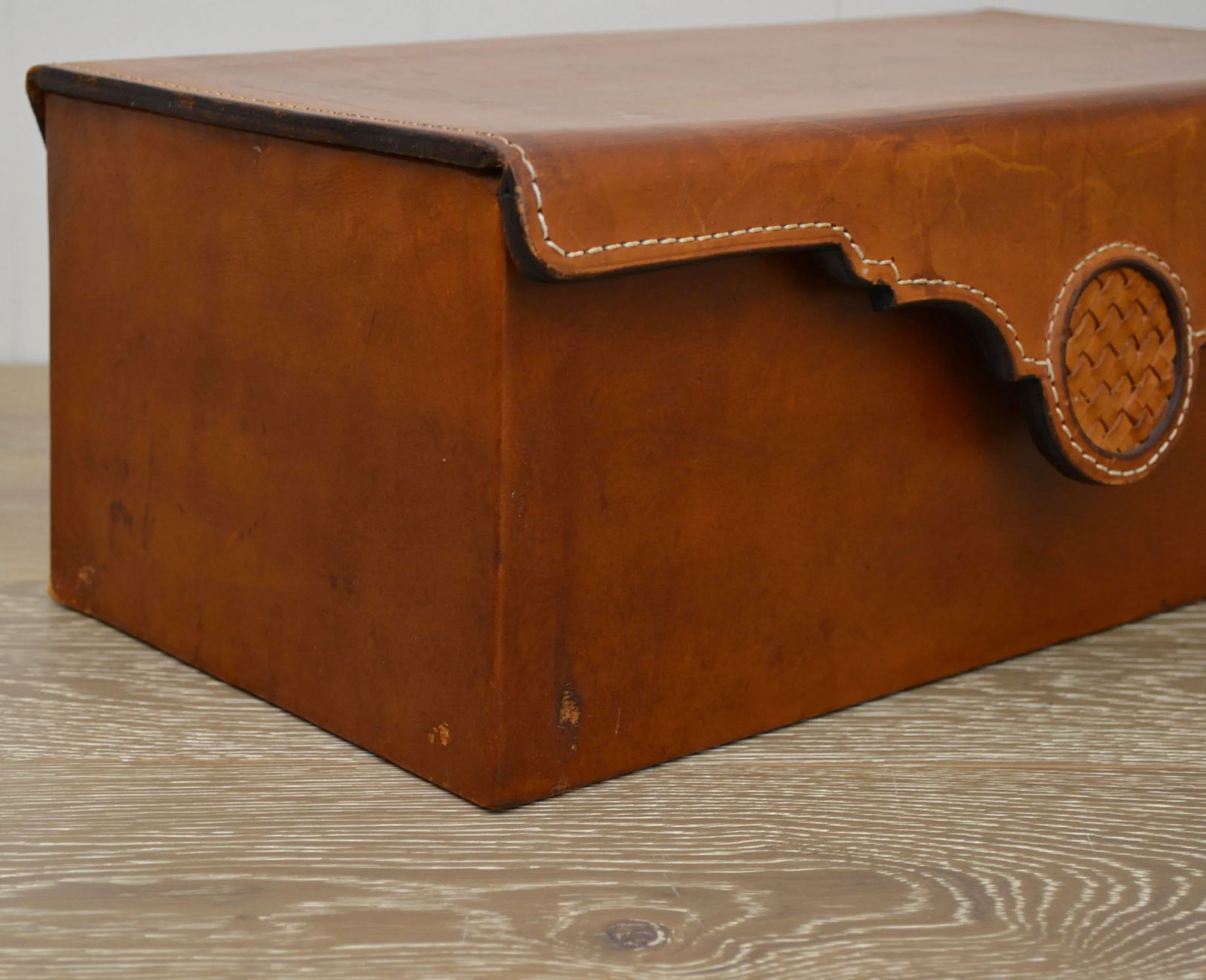 Late 20th Century Large Mid Century Leather Box - 2