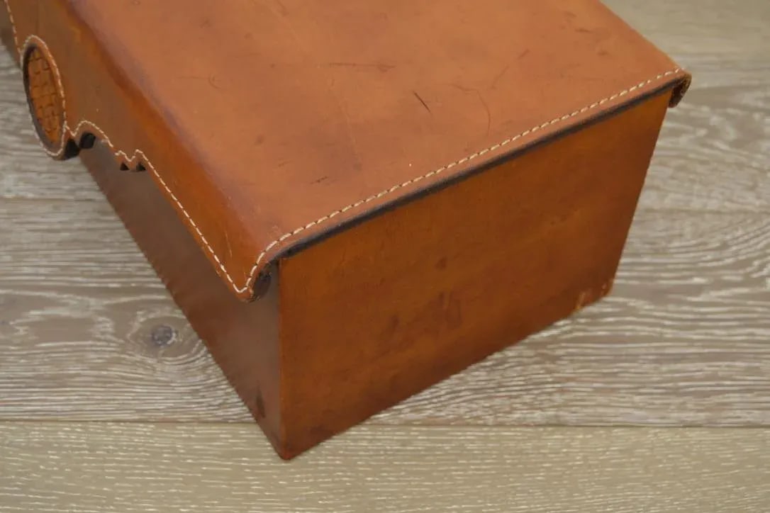 Late 20th Century Large Mid Century Leather Box - 3