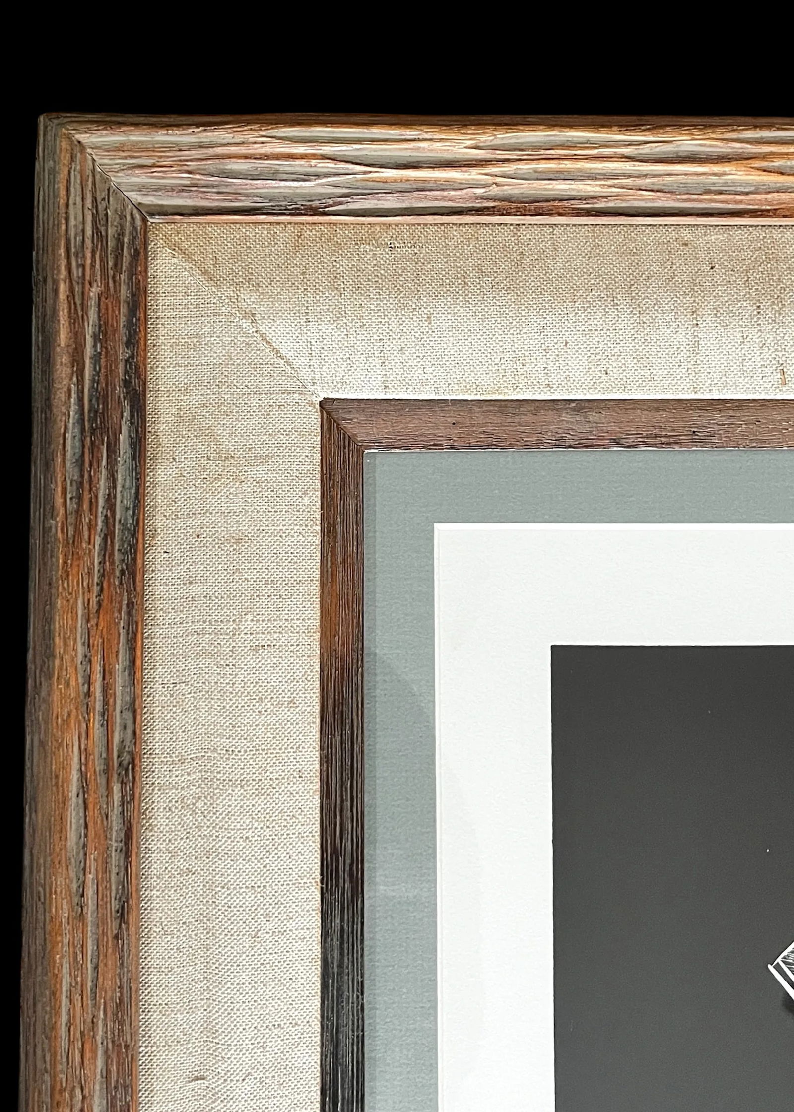 Framed Original Black and White Linocut Print, "Like Every Day" "” Coffee & the New York Times - 11