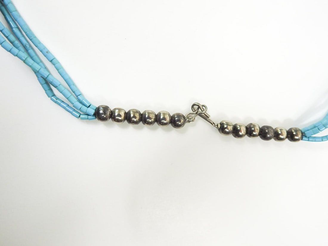 Contemporary Turquoise Hieshi Beaded Multi Strand Necklace - 6