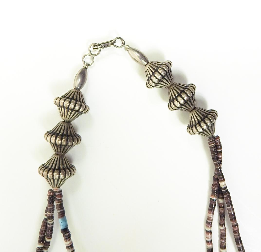 Late 20th Century Turquoise Shell Hieshi Beaded Multi Strand Necklace - 7