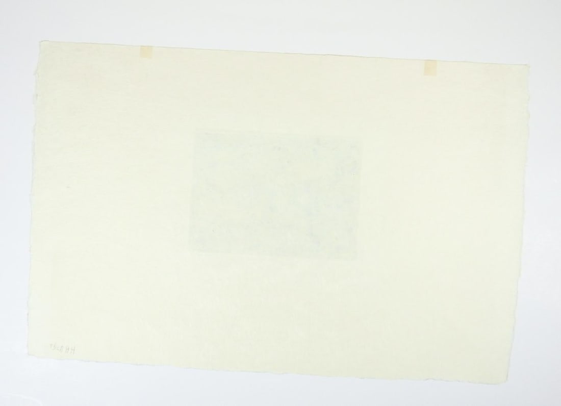 Late 20th Century Kaiko Moti Horses in Blue and Umber Aquatint Etching - 4