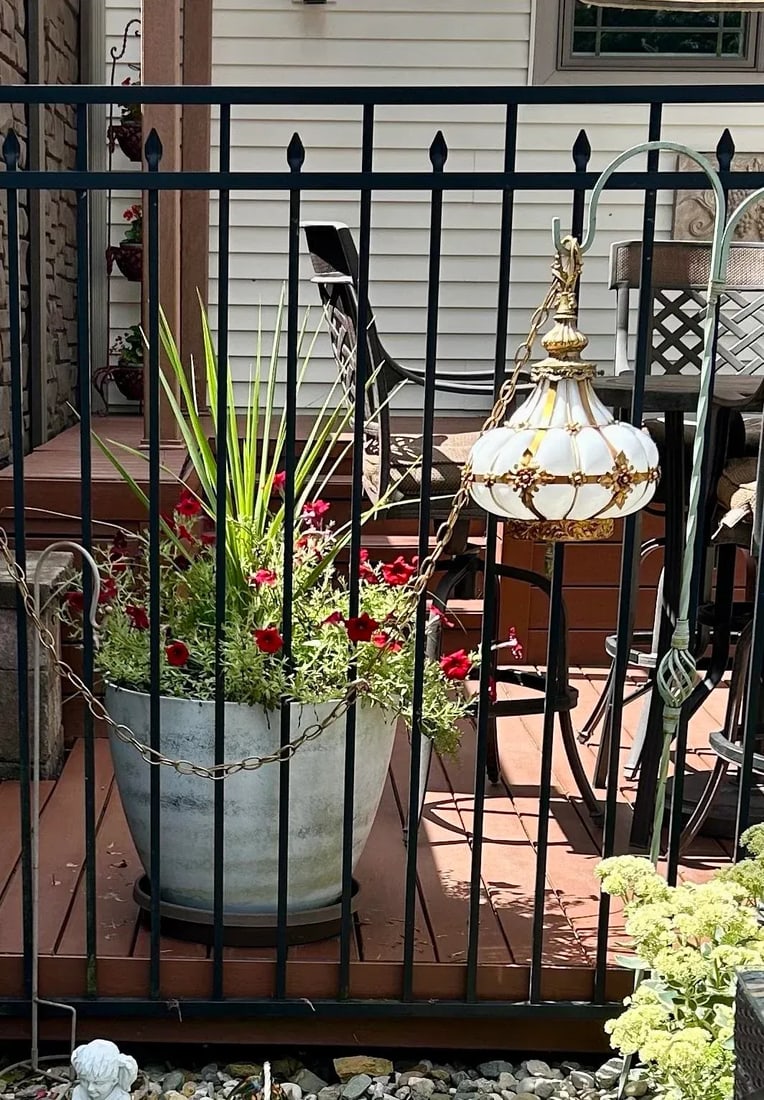 Handmade Mouth Blown in the Style of Seguso, Murano, Wrought Iron, Caged White Glass, Swag Chandelie - 4