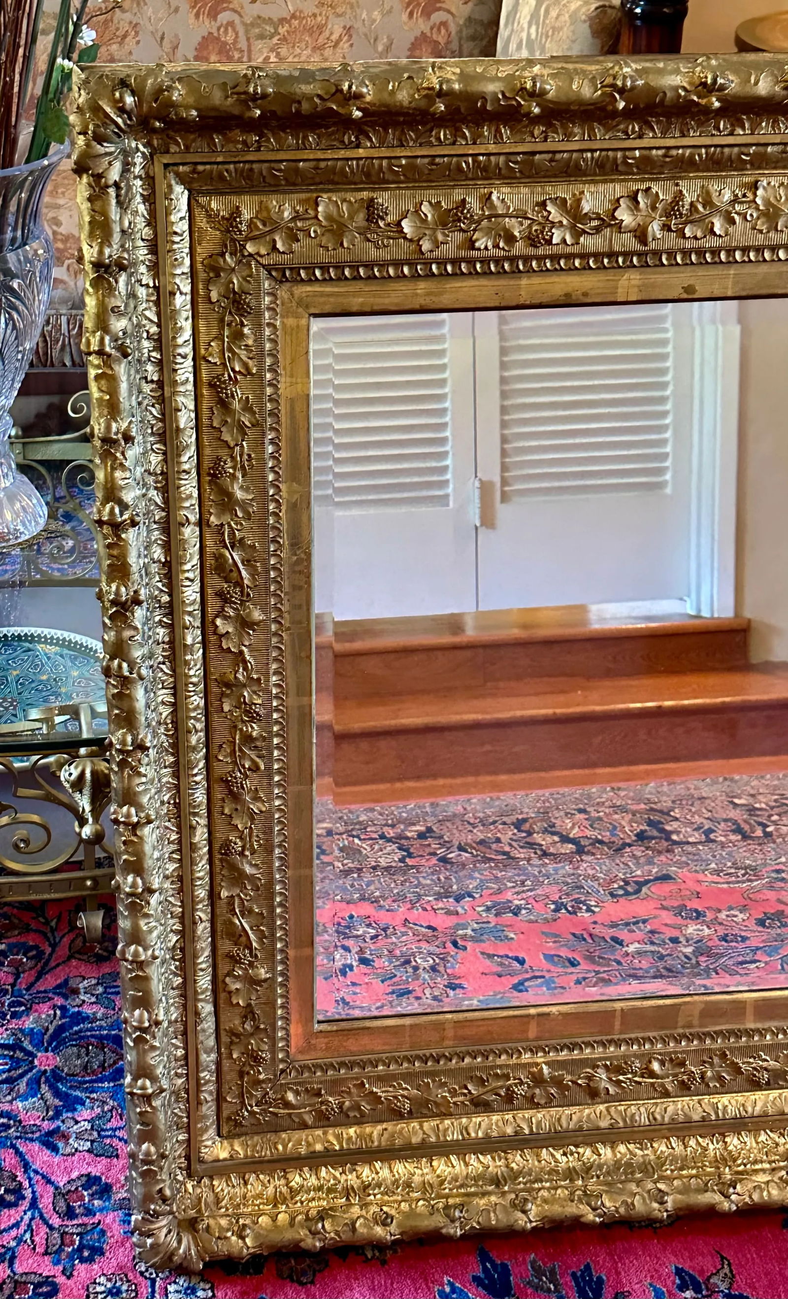 Antique Gold Grosse Frame With Beveled Mirror - 13