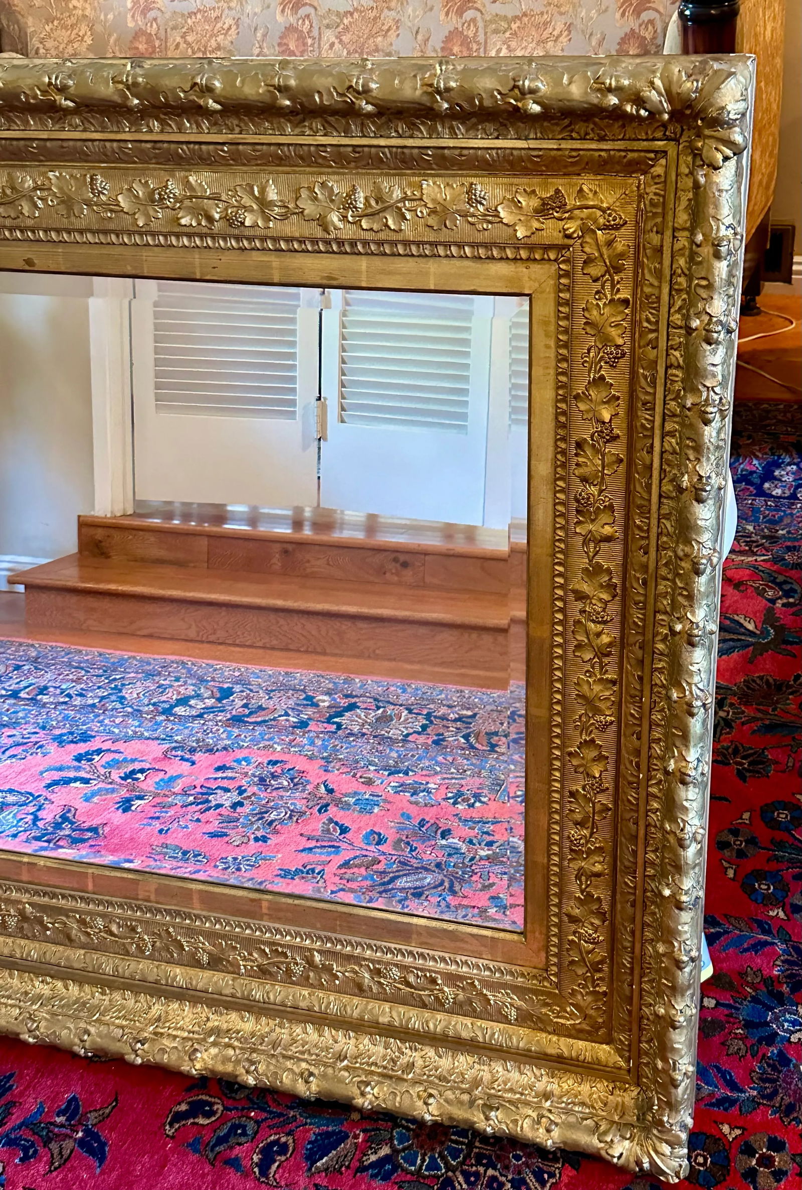 Antique Gold Grosse Frame With Beveled Mirror - 15