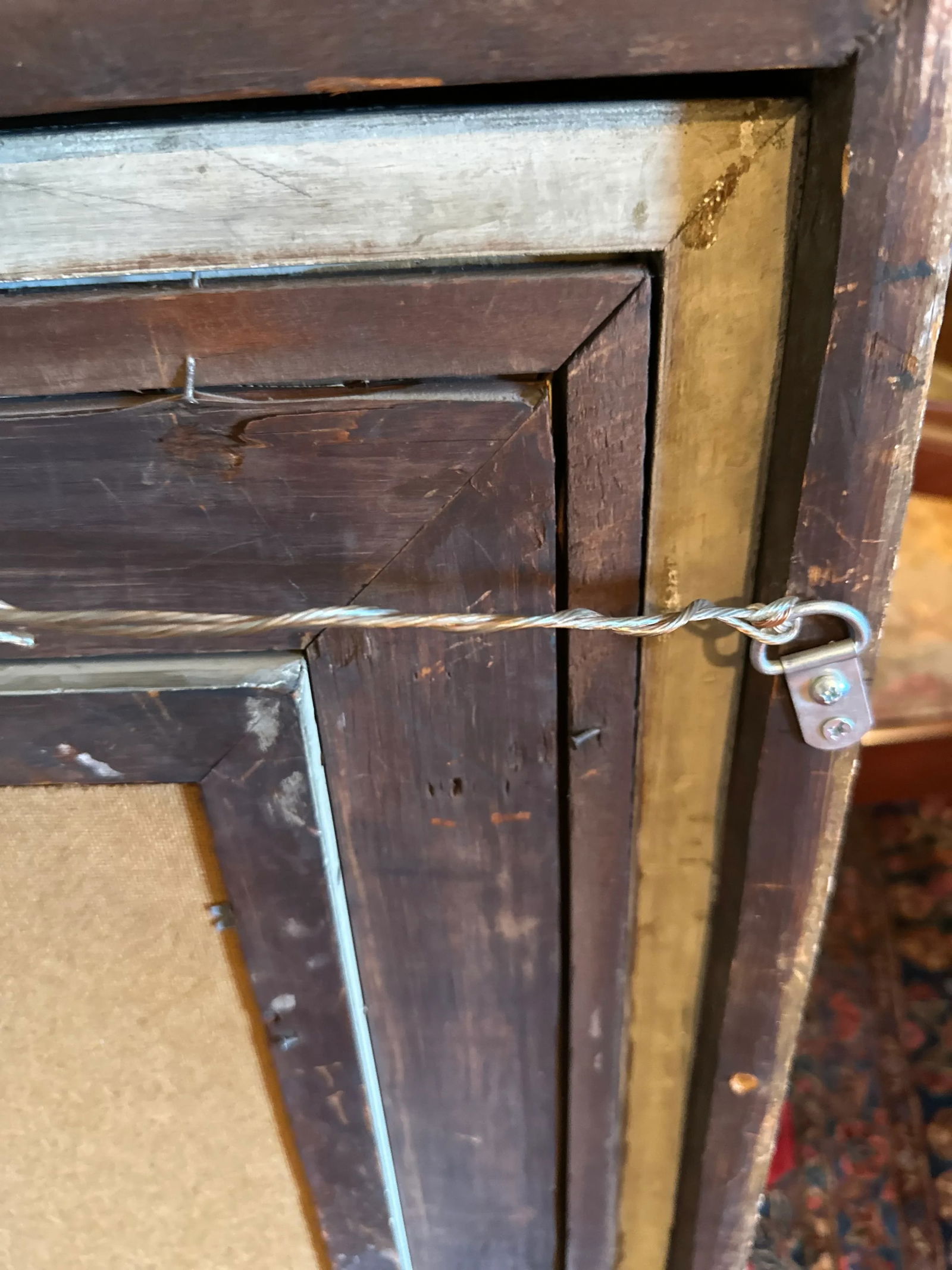 Antique Gold Grosse Frame With Beveled Mirror - 3