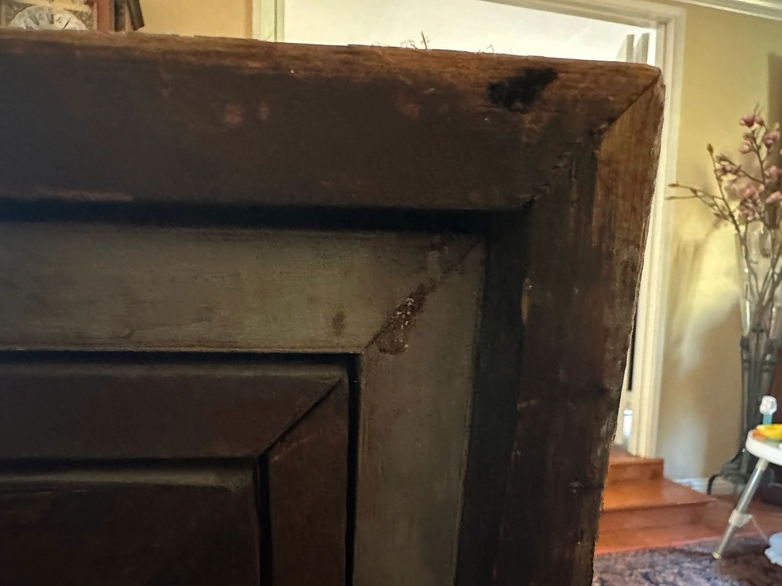 Antique Gold Grosse Frame With Beveled Mirror - 7