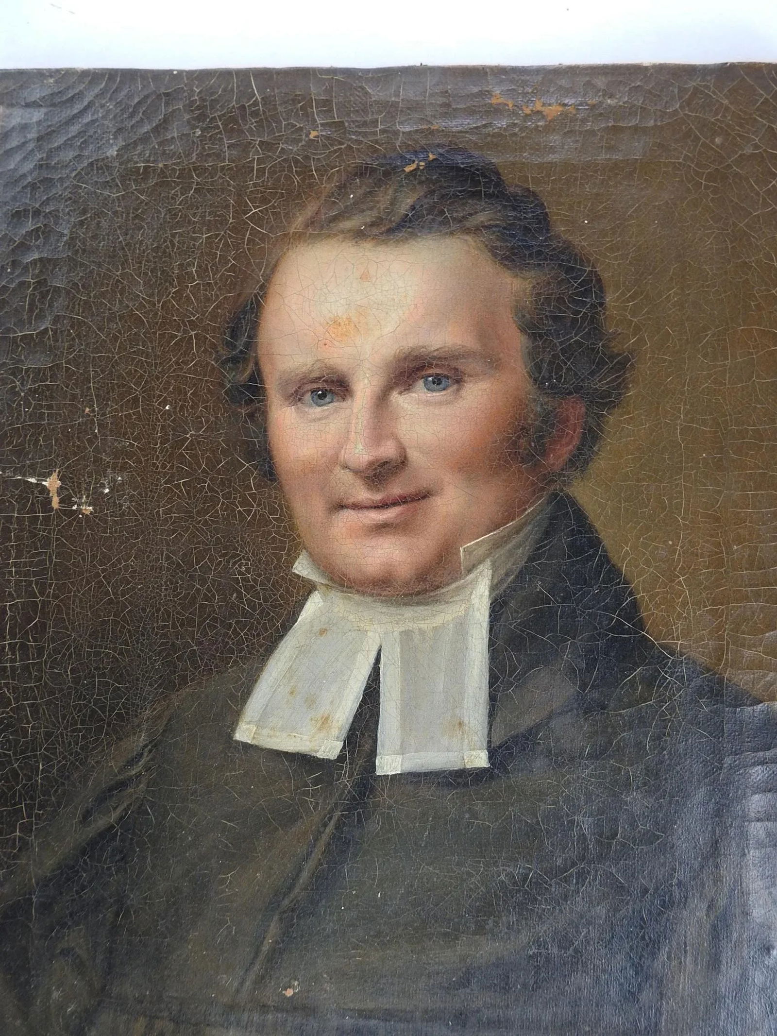 Mid 19th Century Portait Painting of Clergyman - 4