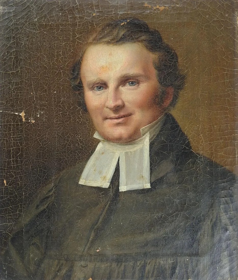 Mid 19th Century Portait Painting of Clergyman - 5