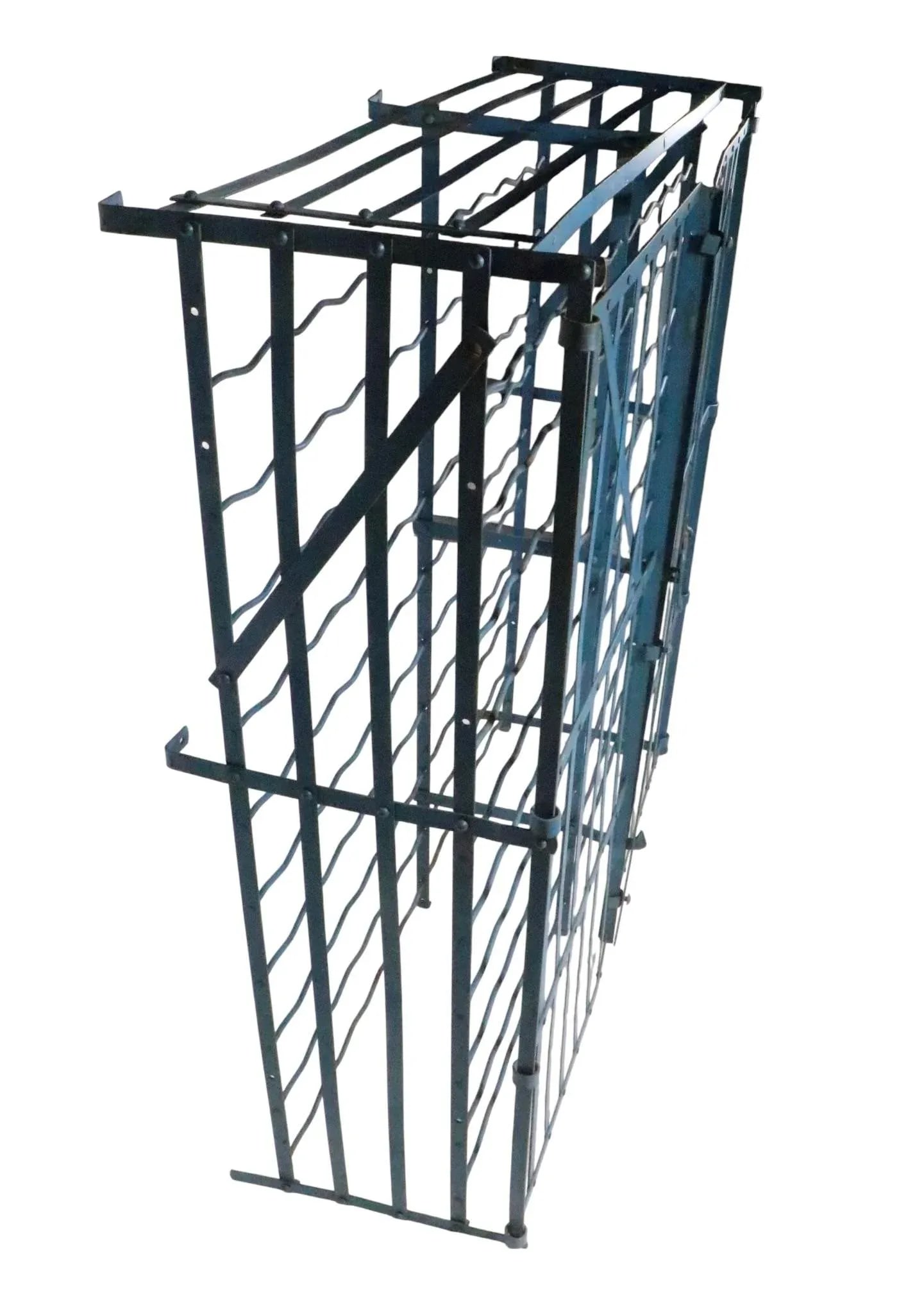 1930s Industrial French Iron Wine Rack by Rigidex - 10