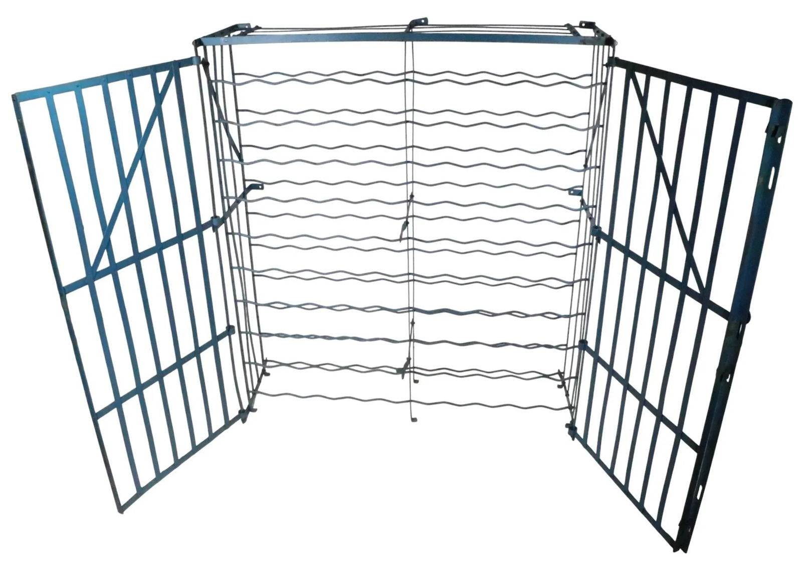 1930s Industrial French Iron Wine Rack by Rigidex - 11