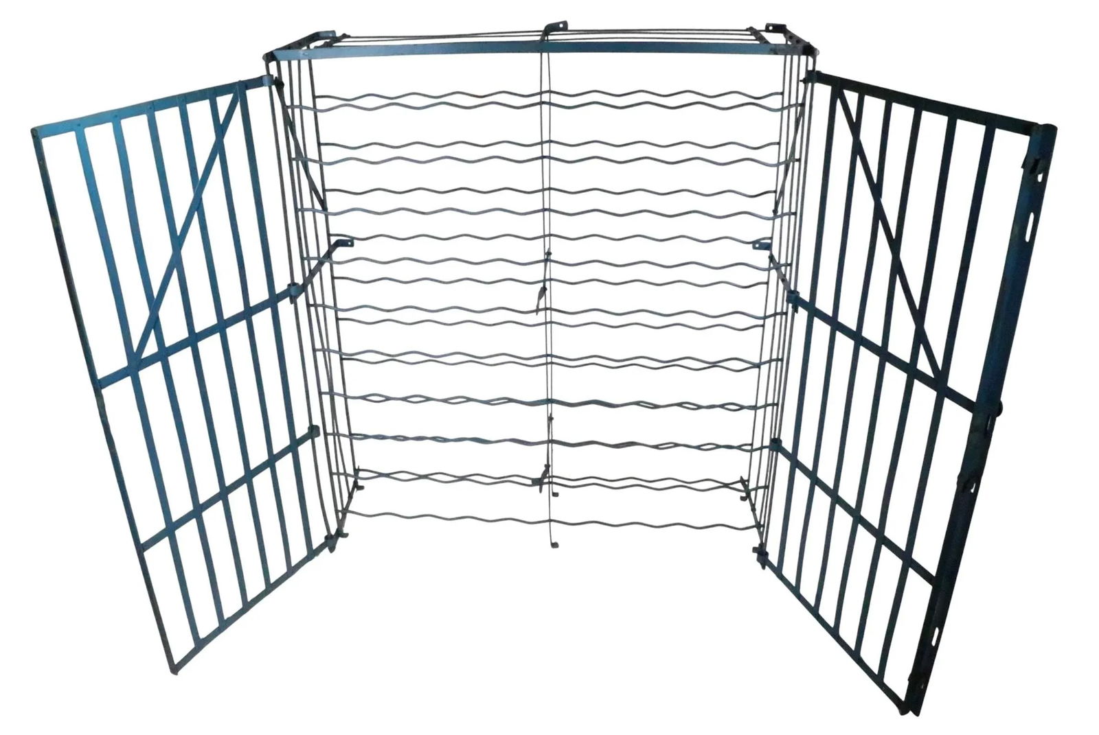 1930s Industrial French Iron Wine Rack by Rigidex - 13
