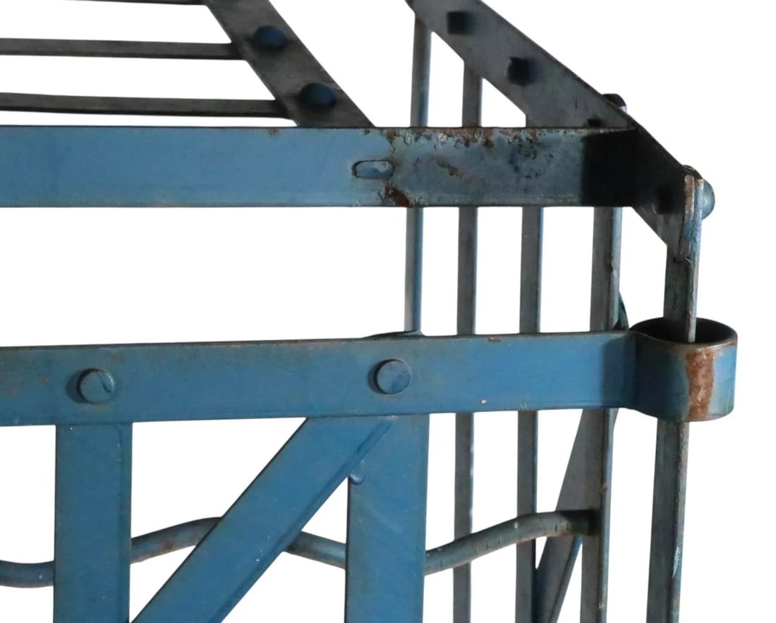 1930s Industrial French Iron Wine Rack by Rigidex - 5