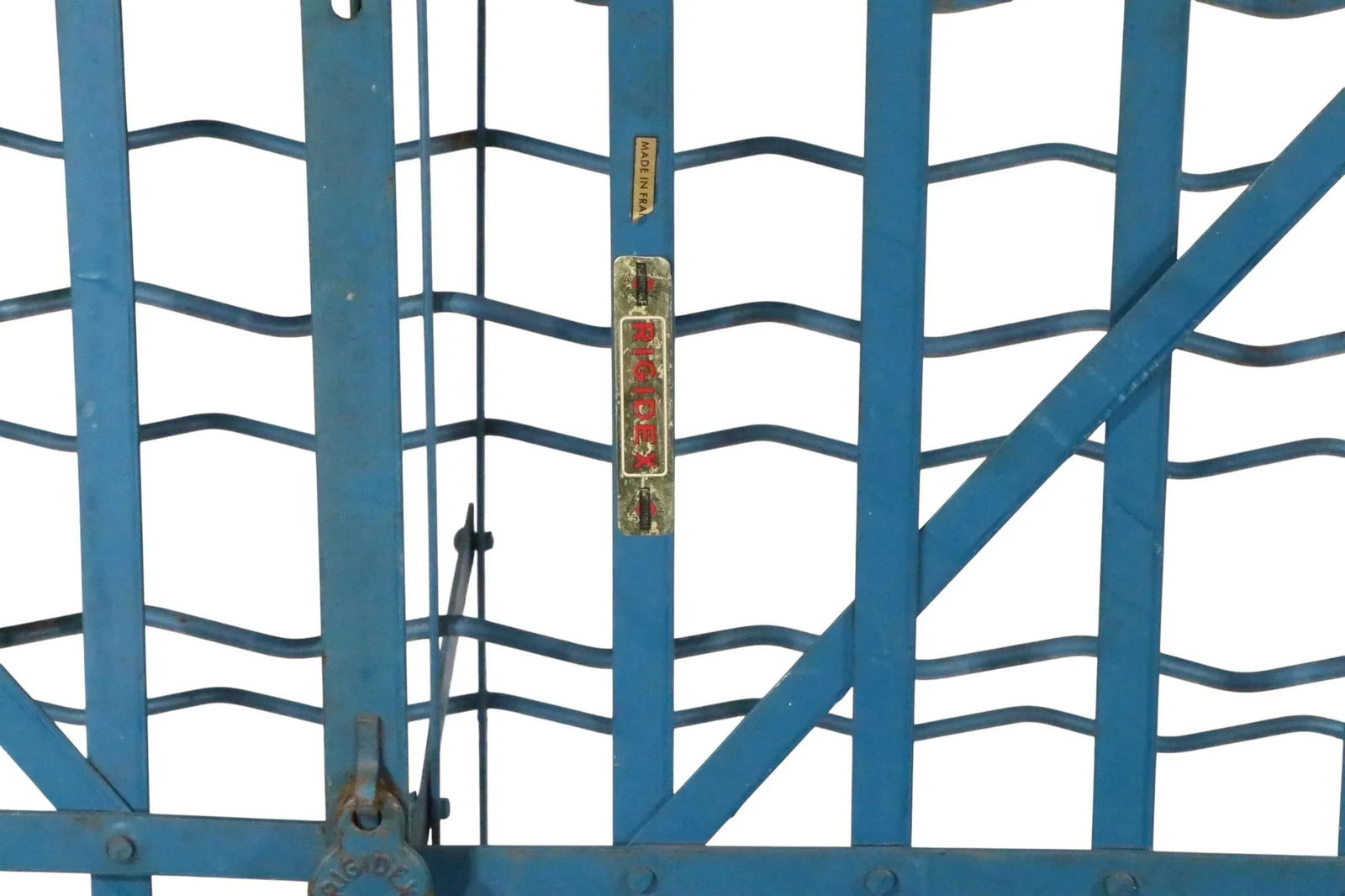 1930s Industrial French Iron Wine Rack by Rigidex - 8