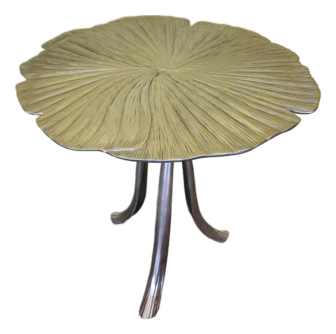 Bernhardt Annabella Stainless Steel Gingko End Table (1 of 9)