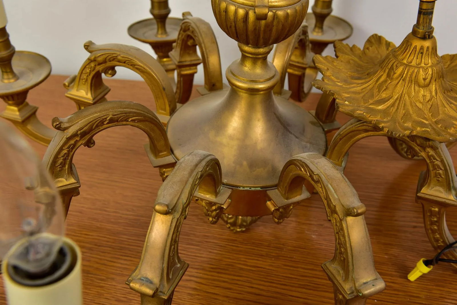 Antique French Gilt Bronze Louis XV Eight Arm Chandelier - 10