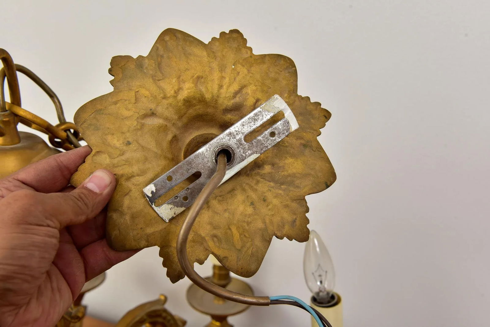 Antique French Gilt Bronze Louis XV Eight Arm Chandelier - 8