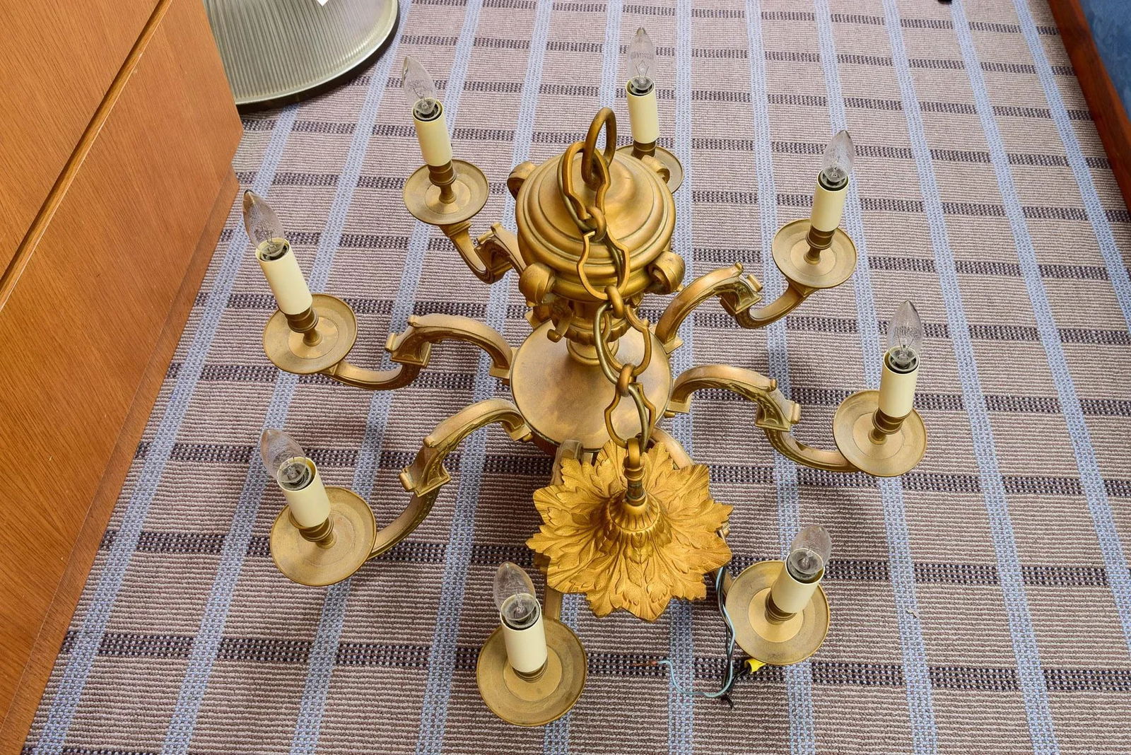 Antique French Gilt Bronze Louis XV Eight Arm Chandelier - 9